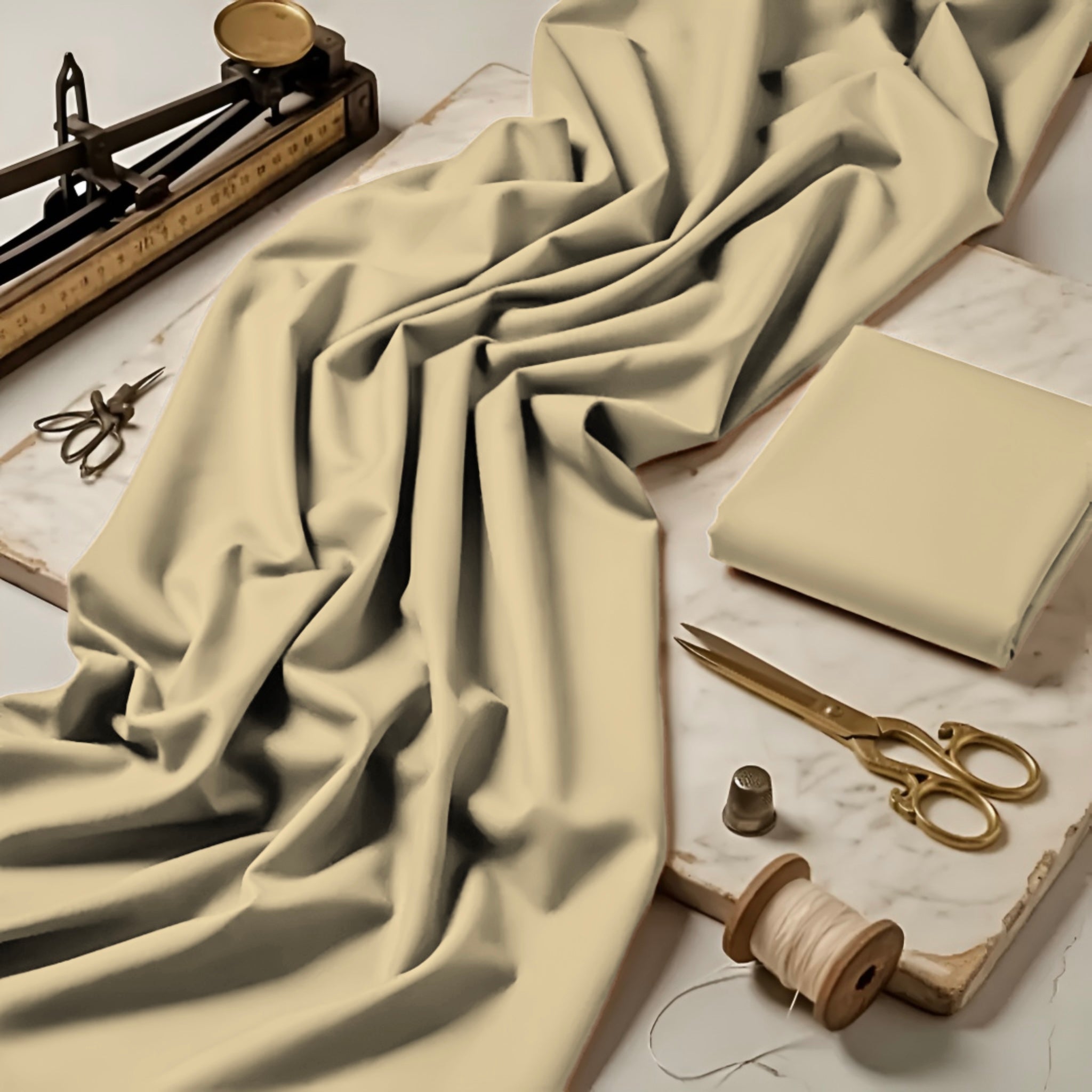 Imported Wash & Wear Ivory Beige