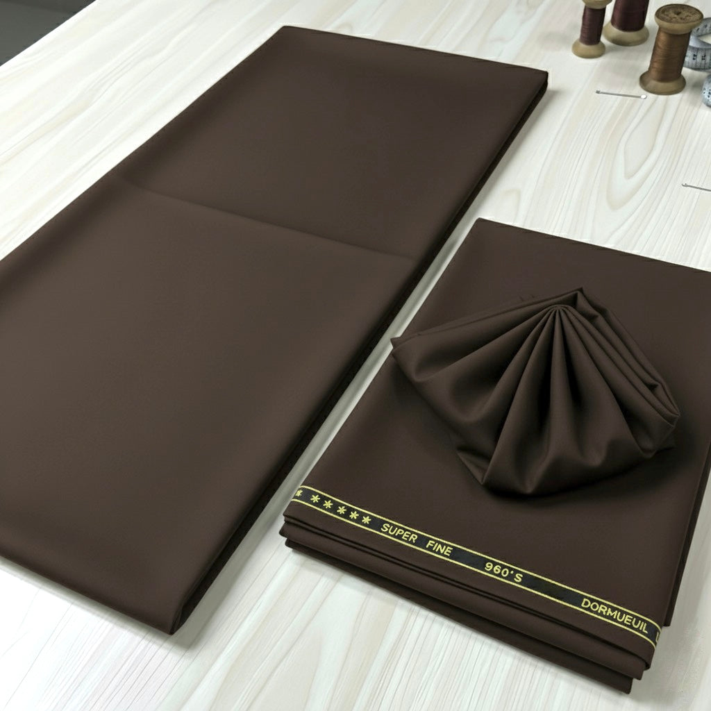 Imported Suiting for Shalwar Kameez Brown