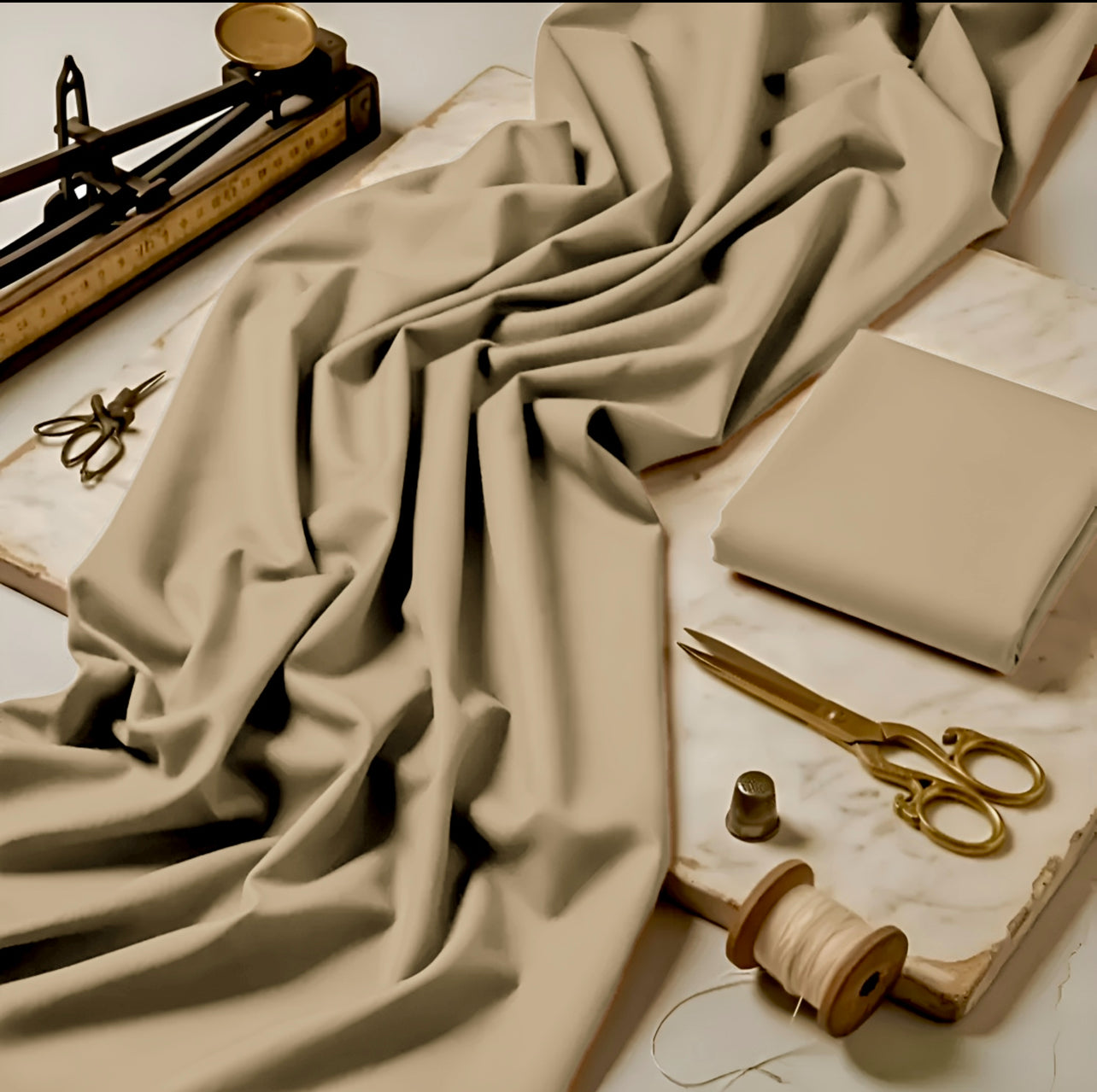 Imported Wash & Wear Dark Beige