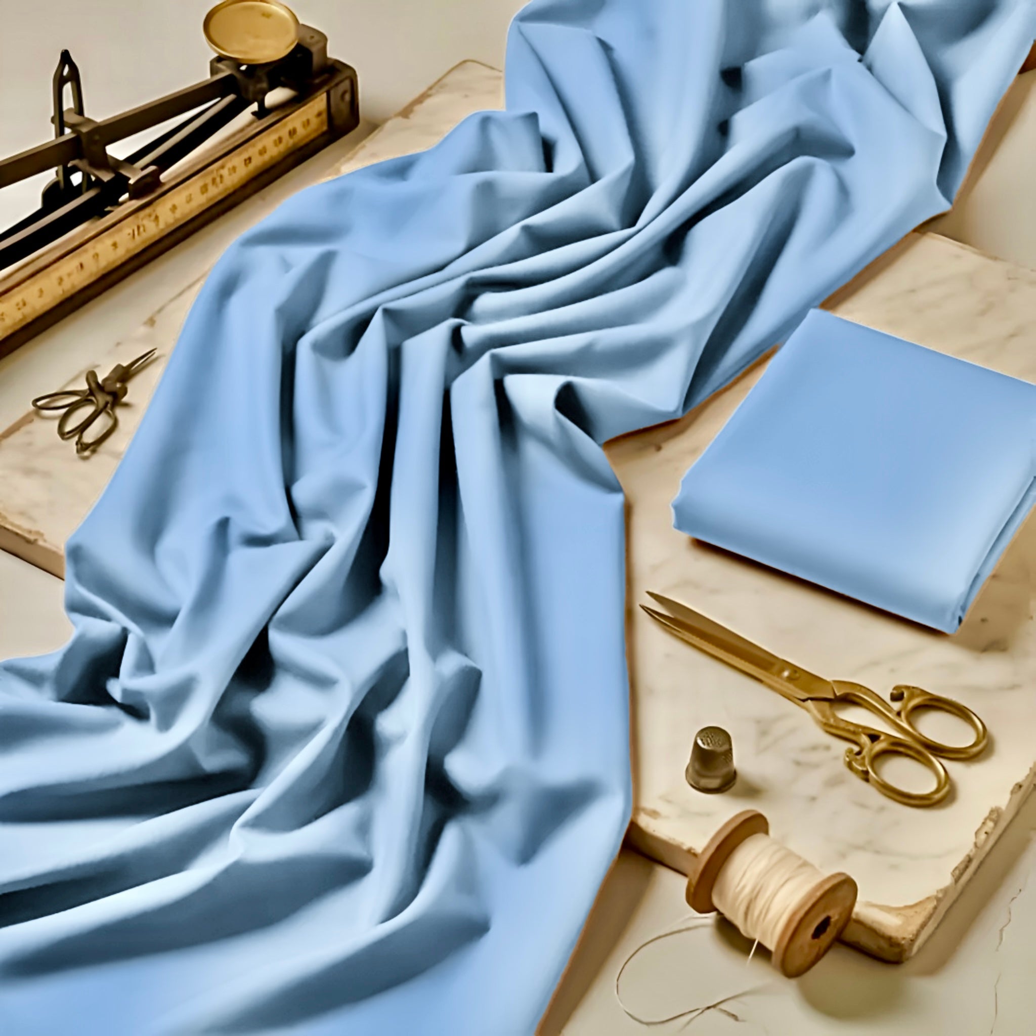Imported Wash & Wear Sky Blue
