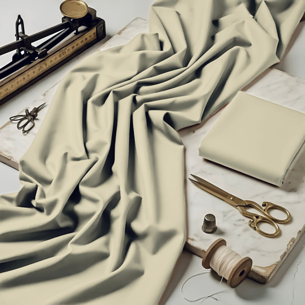 Imported Wash & Wear Ivory Beige