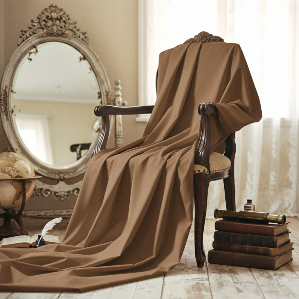 Imported 100% Pure Cotton Copper Brown