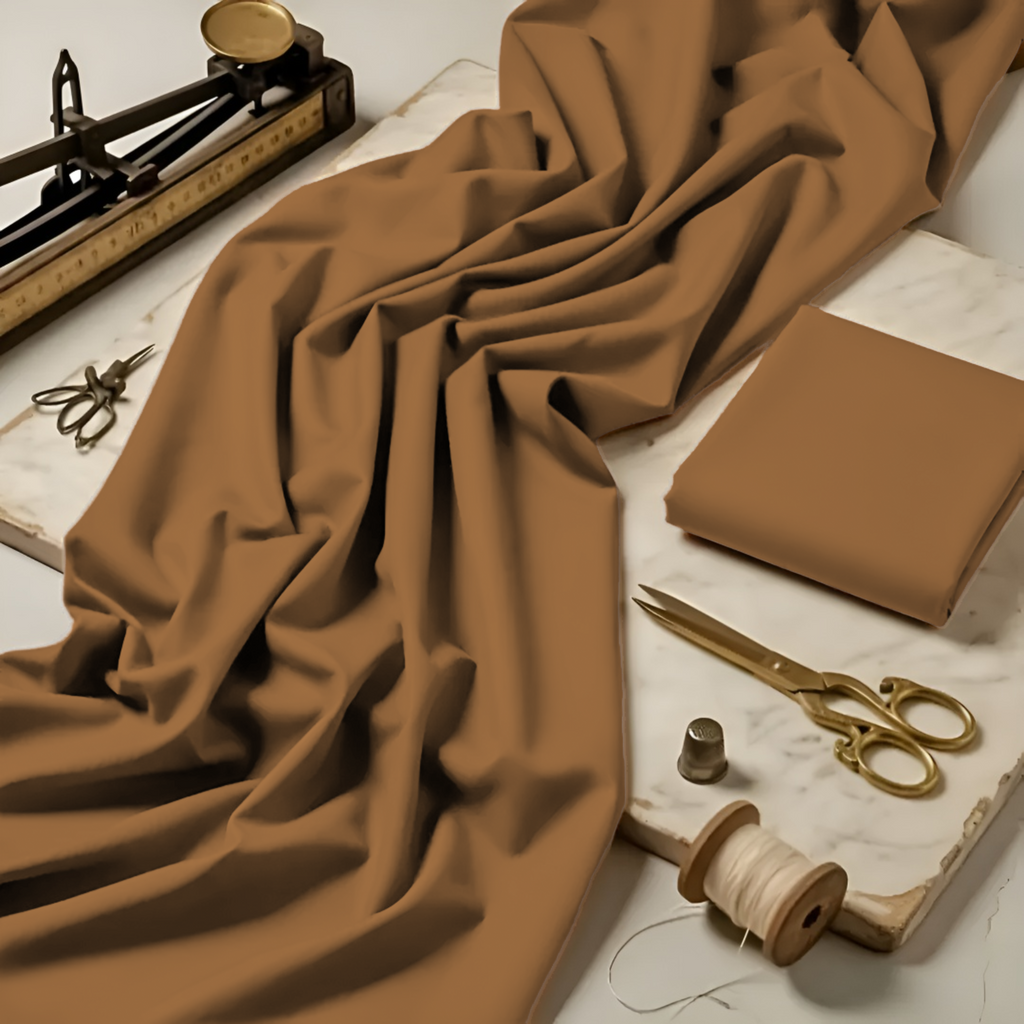 Imported Wash & Wear Mustard Brown