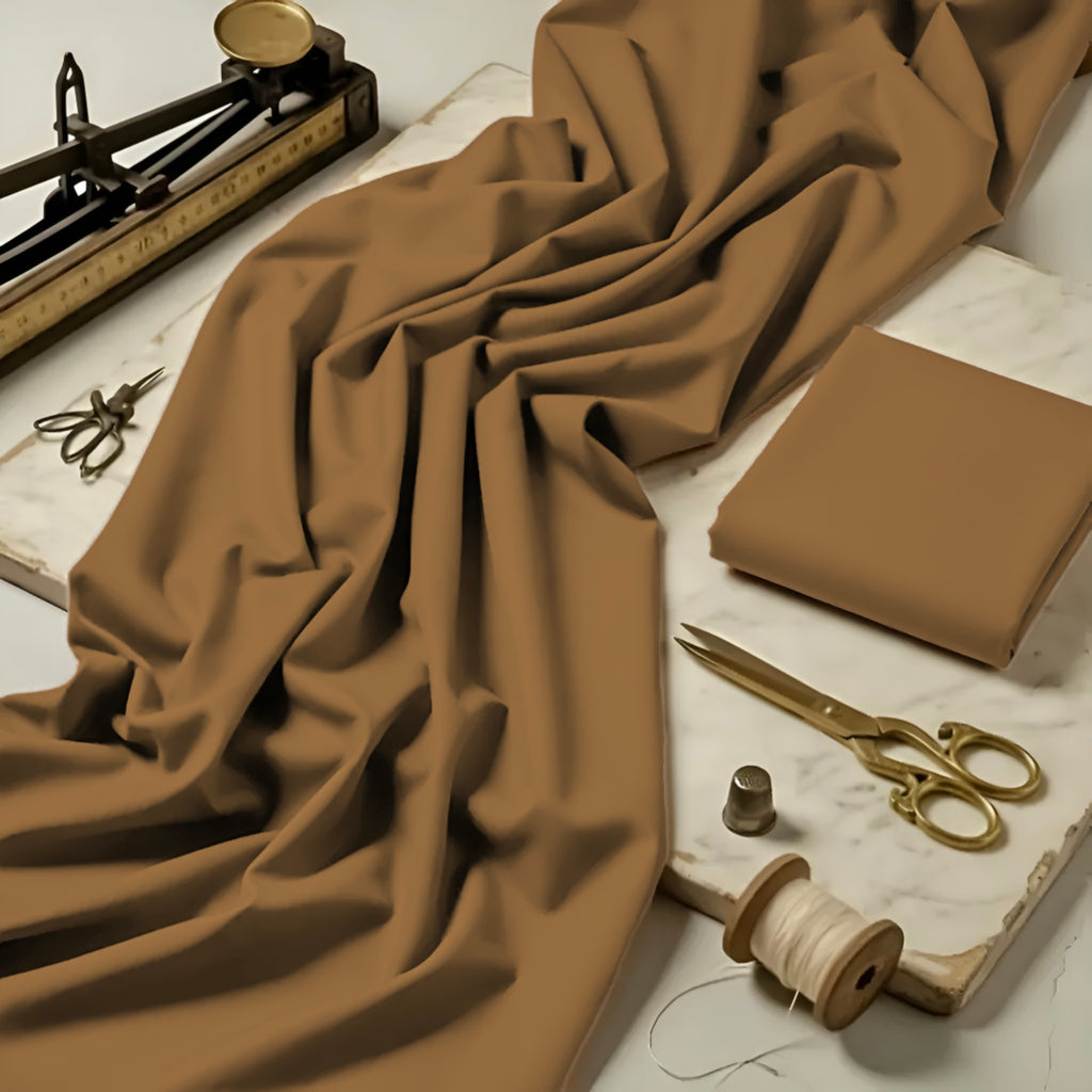 Imported Wash & Wear Mustard Brown