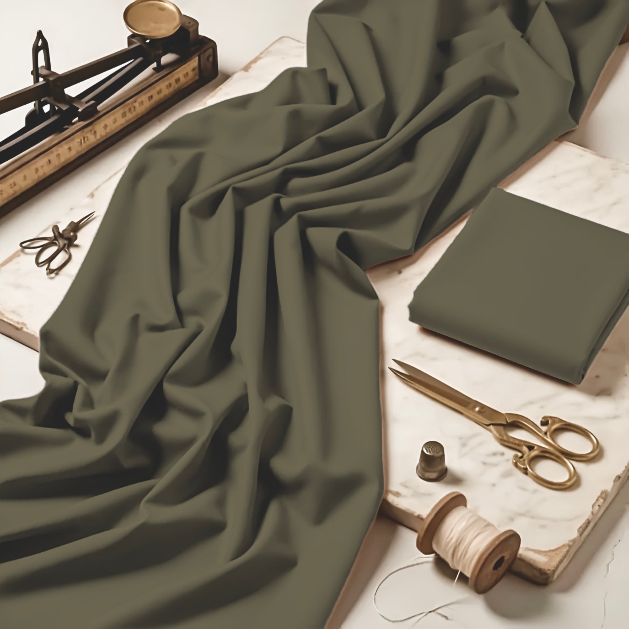 Imported Wash & Wear Premium Olive Green