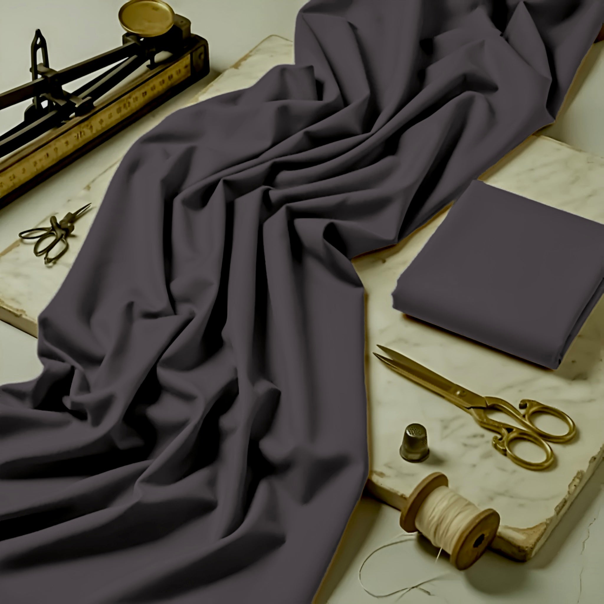 Imported Wash & Wear Dull Purple