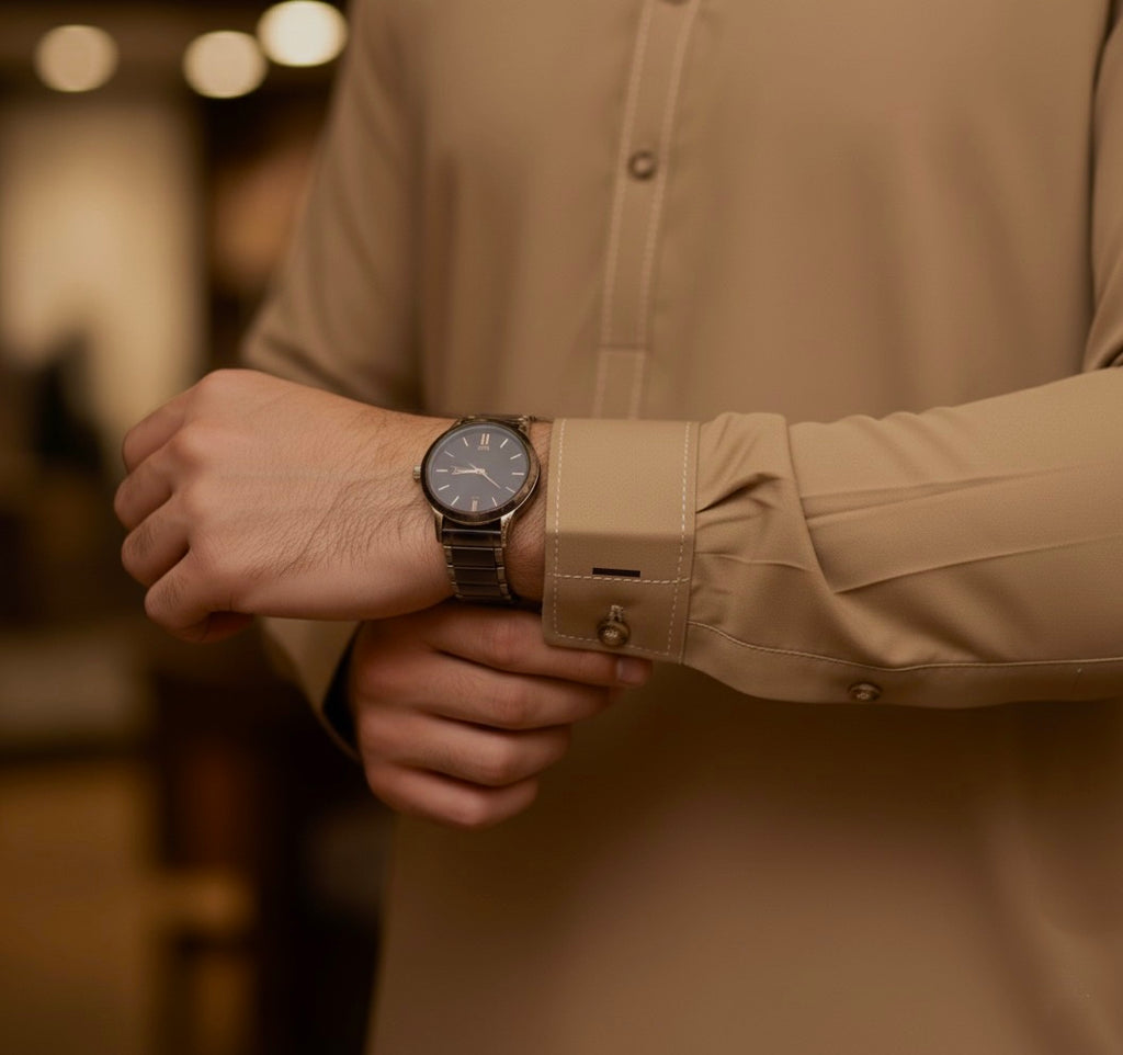 Camel Designer’s Shalwar Kameez