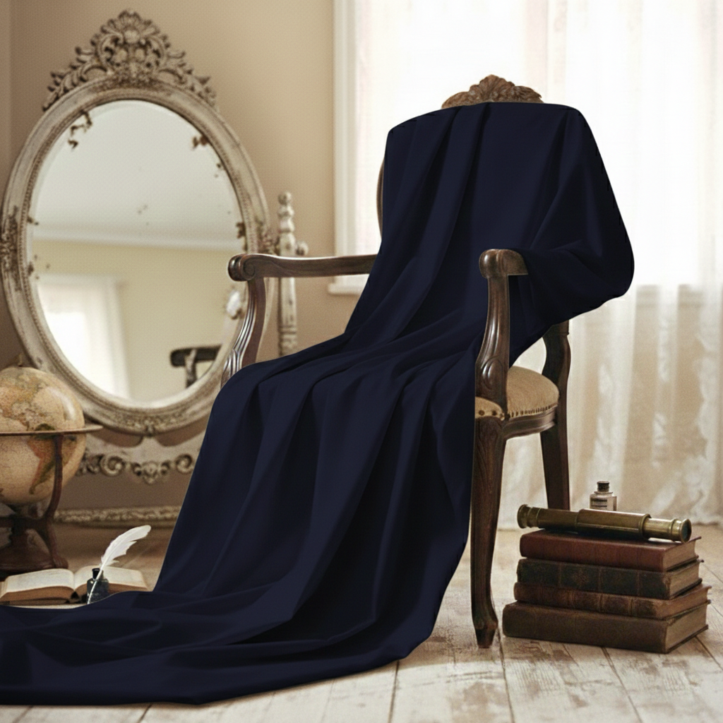 Imported 100% Pure Cotton Navy Blue