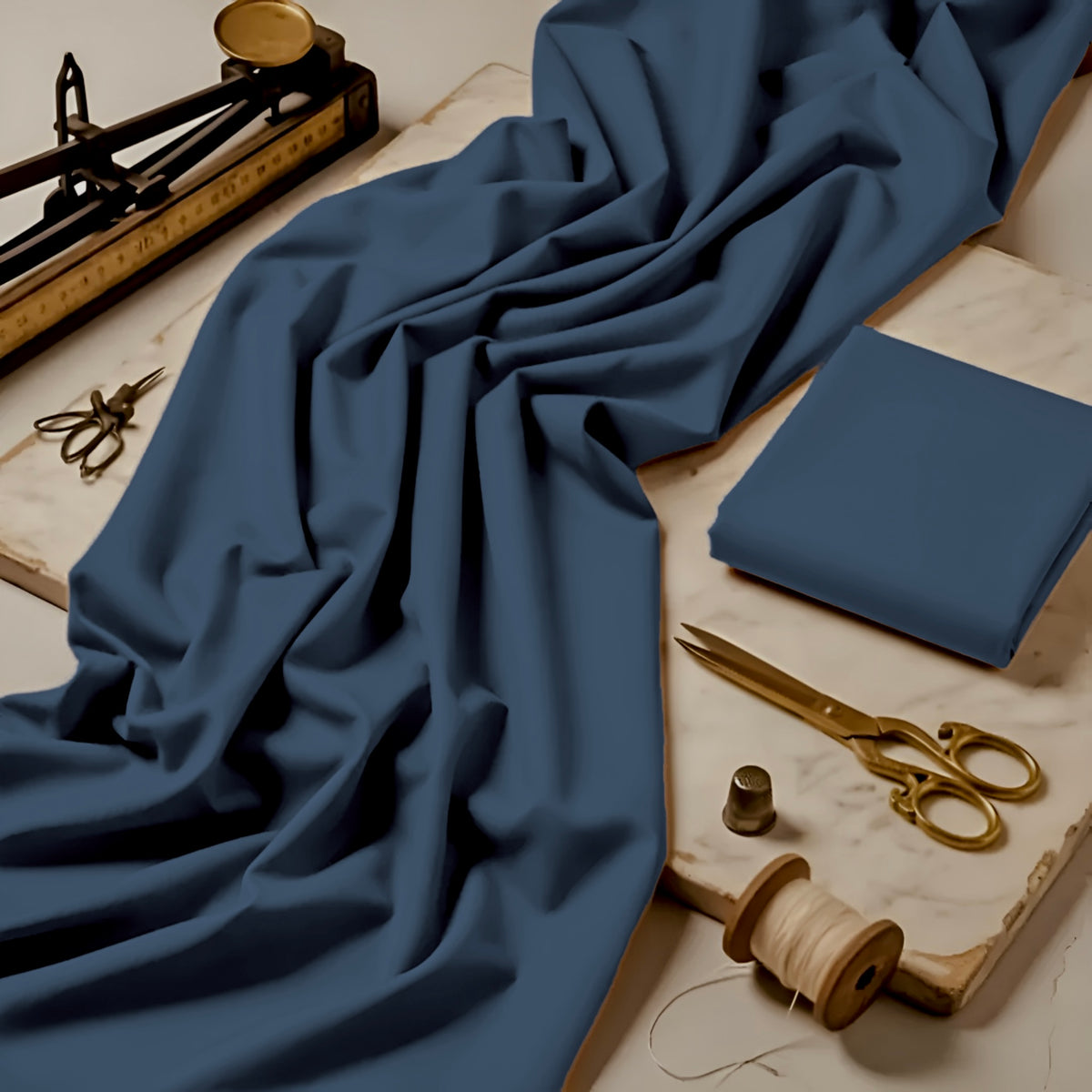 Imported Wash & Wear Yale Blue
