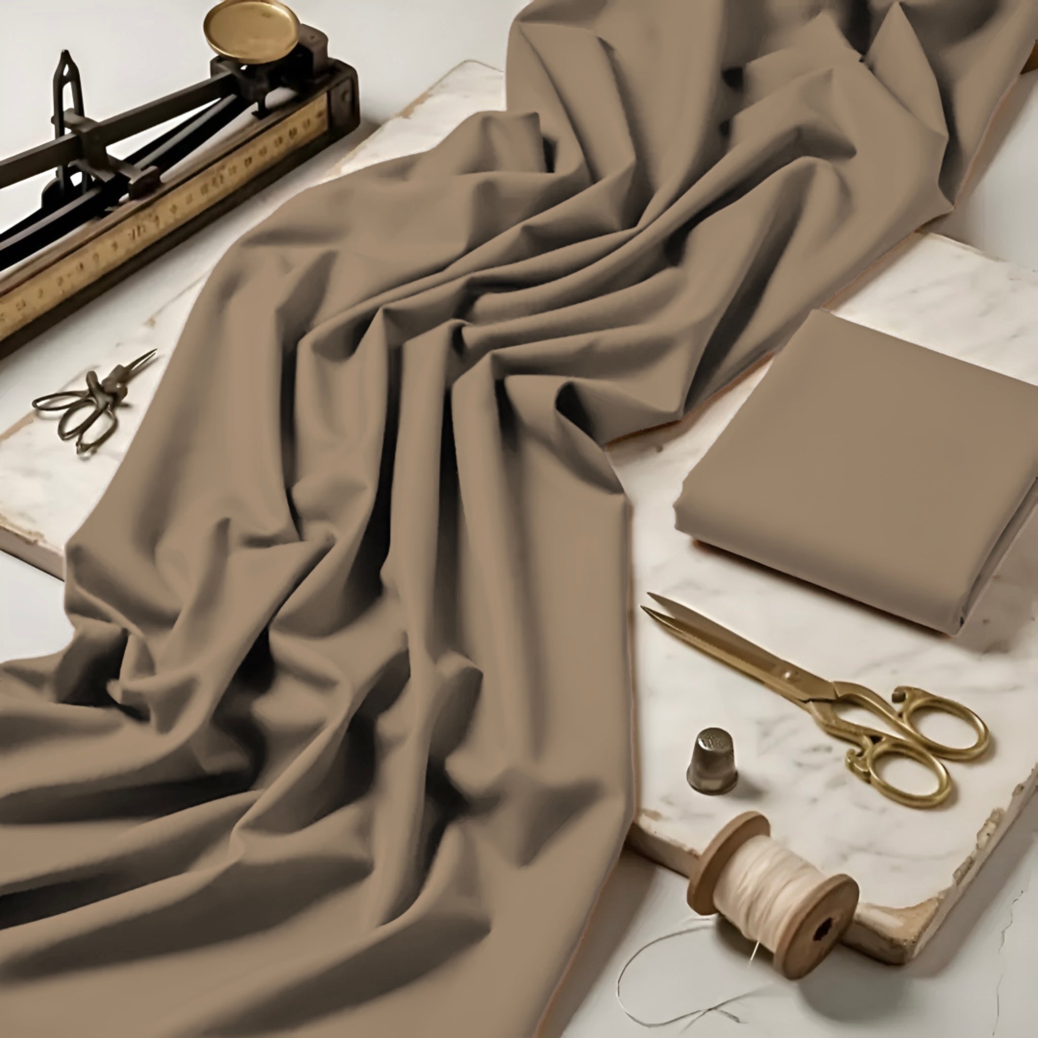 Imported Wash & Wear Nuetral Brown