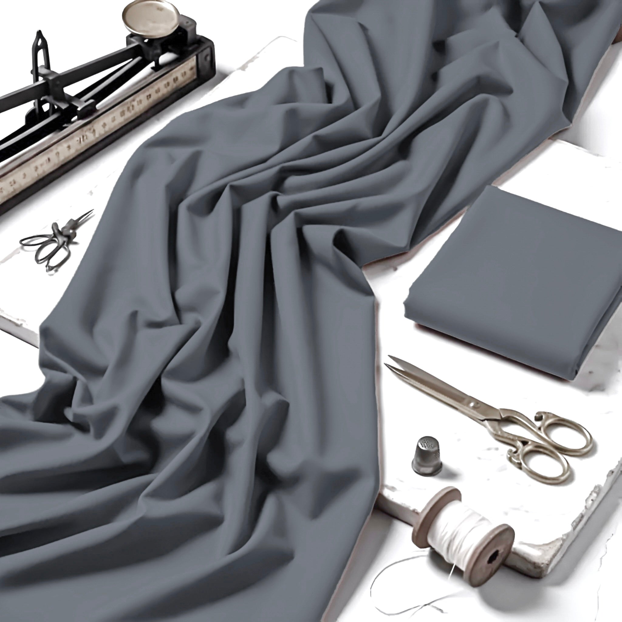 Imported Wash & Wear Light Charcoal Grey