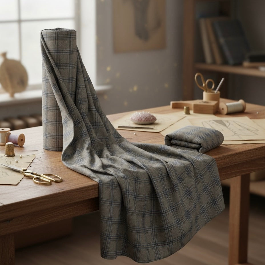 Terry Rayon’s Tan and Blue