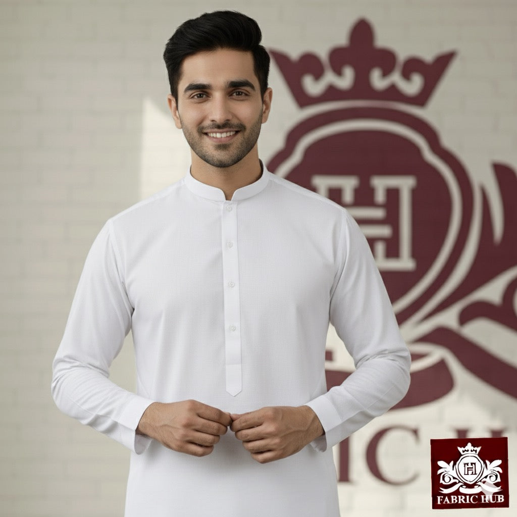 Imported Wash & Wear Premium Milky White