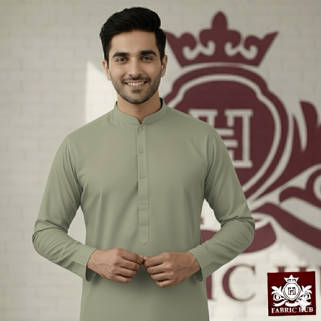 Imported Wash n Wear Light Olive