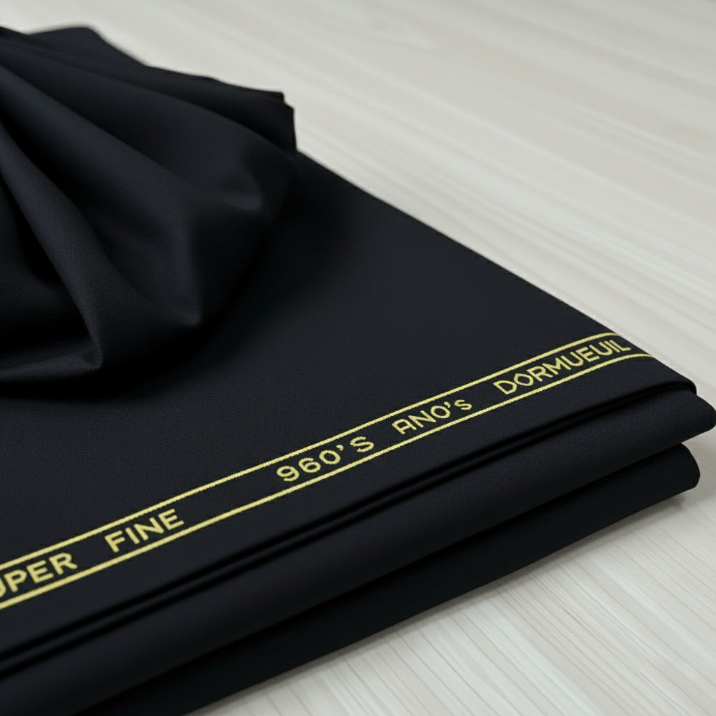 Imported Suiting for Shalwar Kameez Black