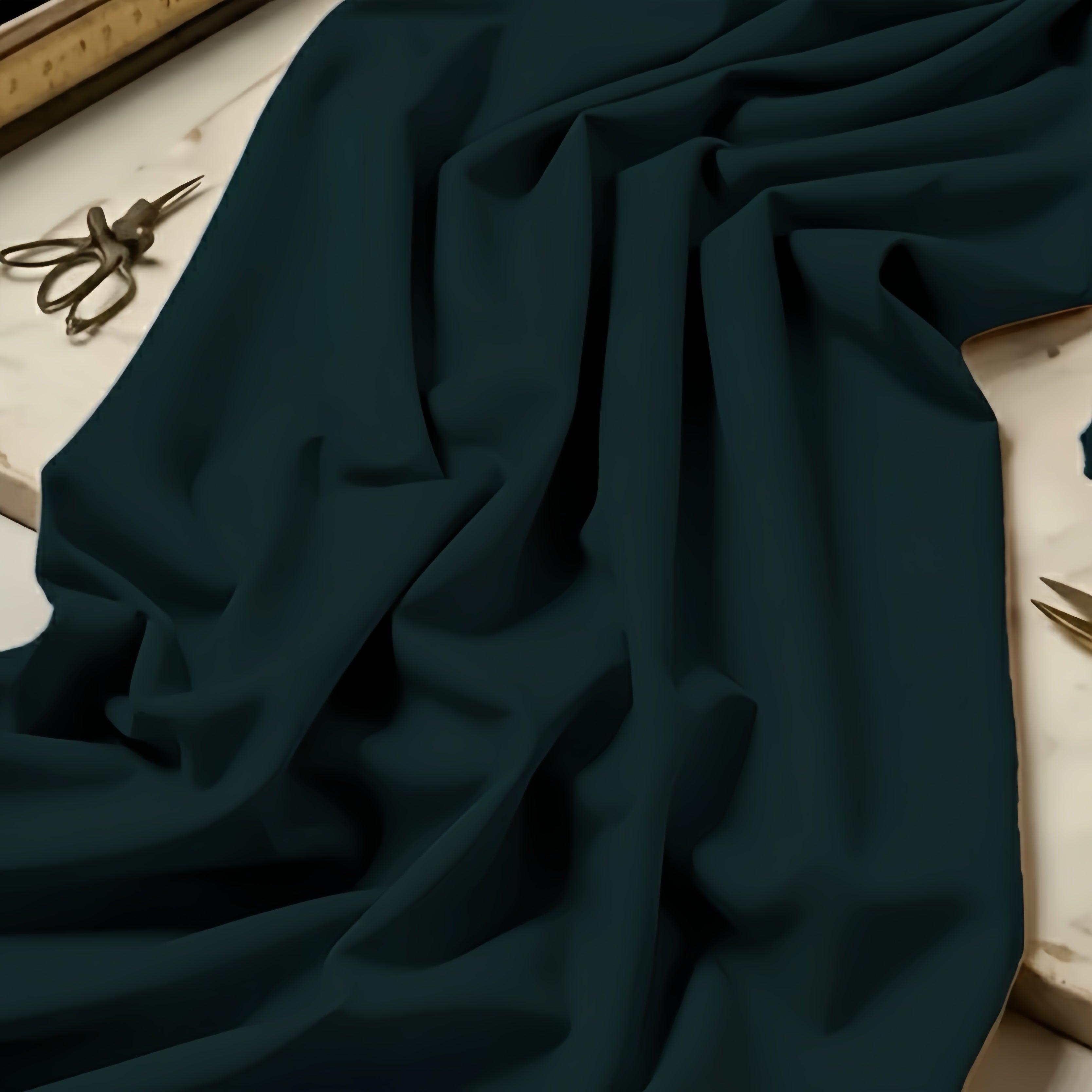 Imported Wash & Wear Dark Sea Green