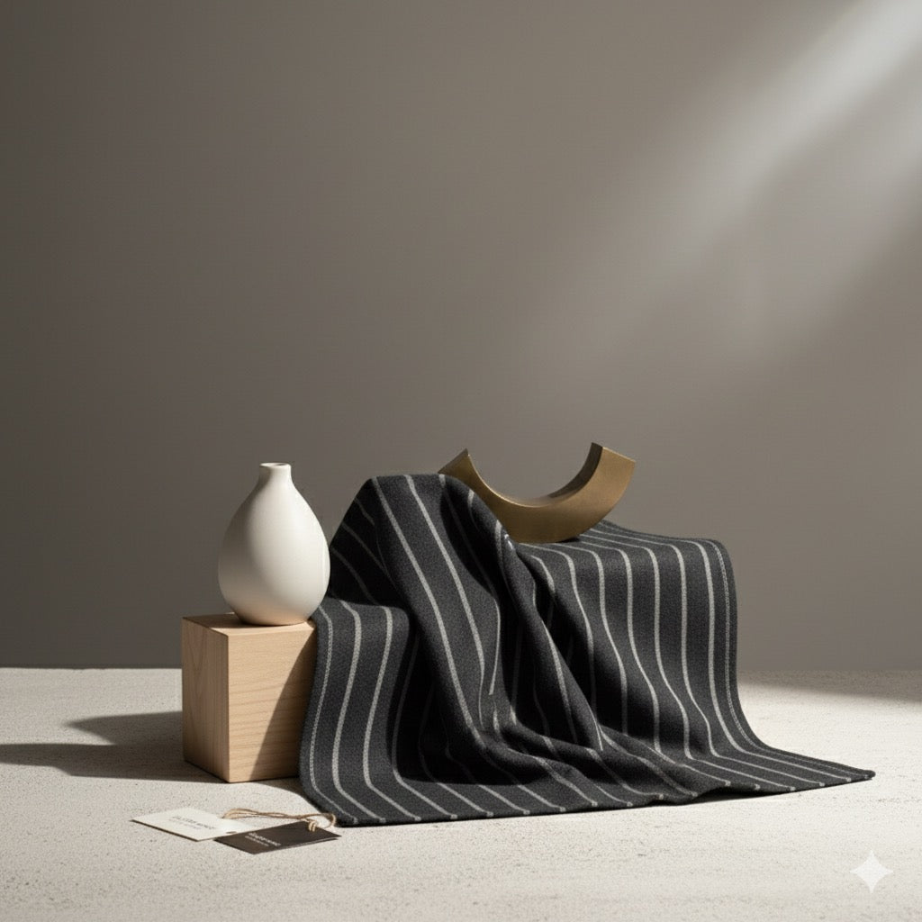 Grey Wide Lining Tweed