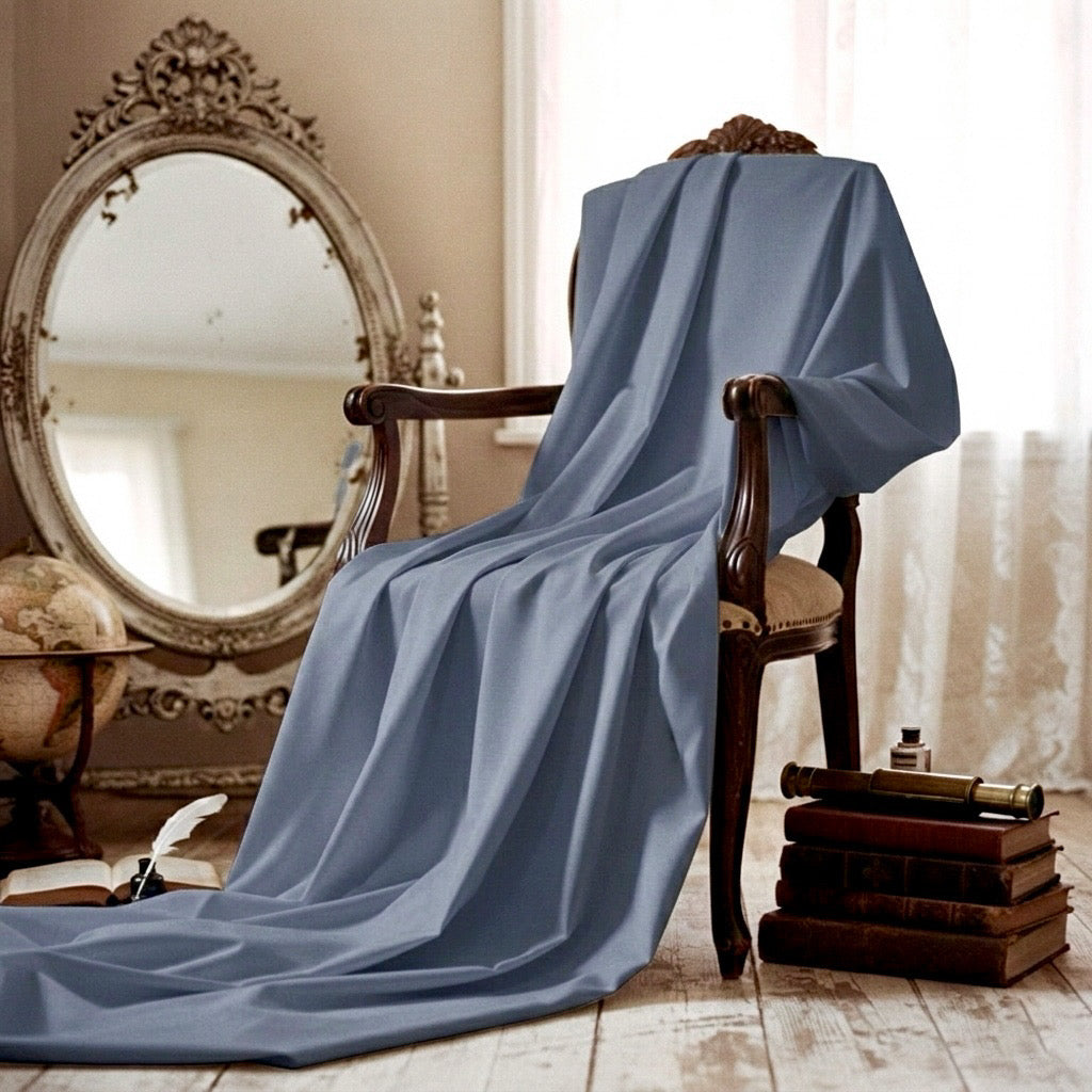 Imported 100% Pure Cotton Frost Blue