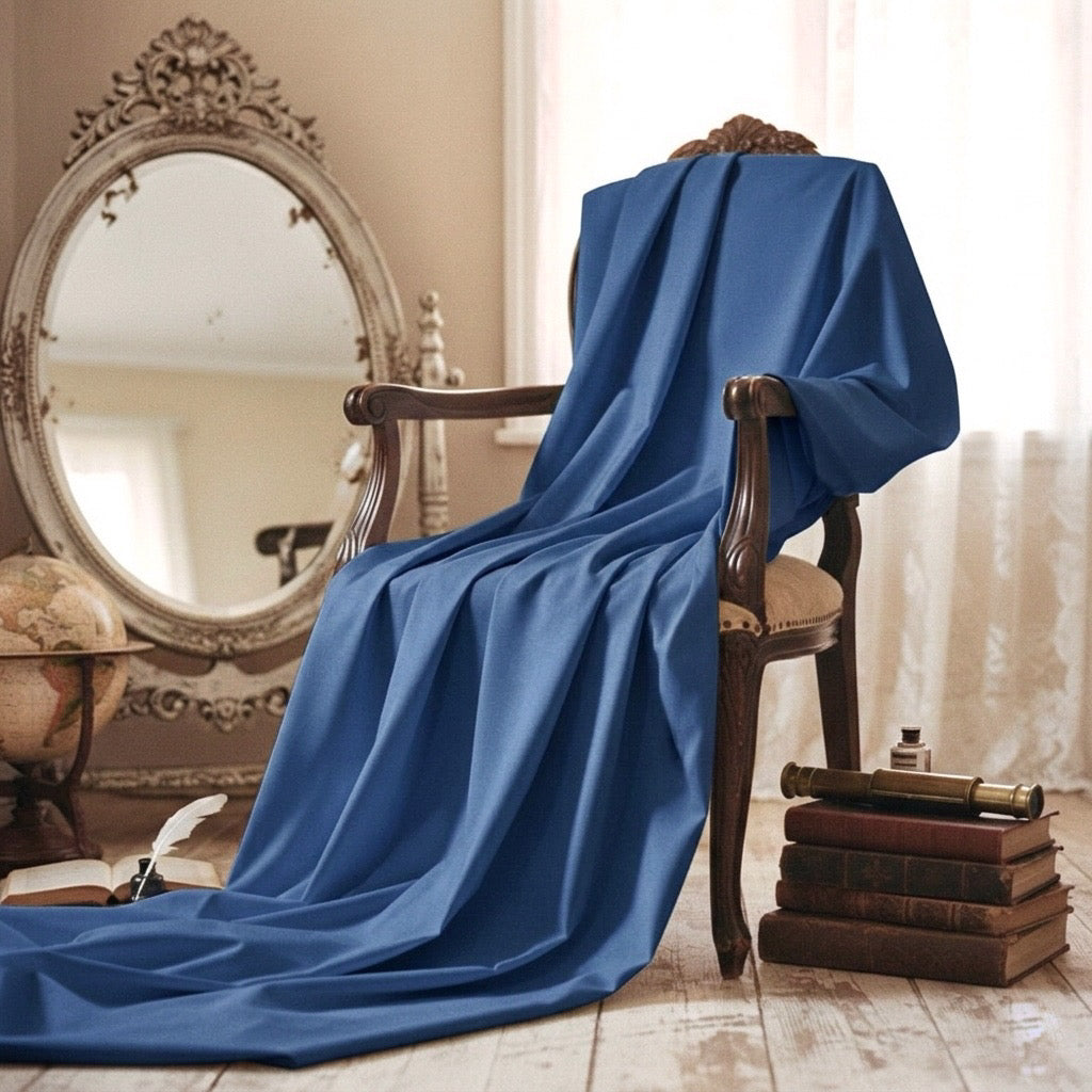 Imported 100% Pure Cotton Yale Blue